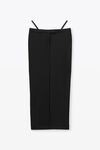 alexander wang fitted long skirt in stretch tailoring black