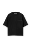 Alexander Wang black puffed logo oversize tee in cotton