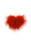 HEART PILLOW CLUTCH IN OSTRICH