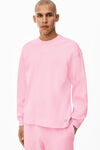 alexander wang unisex long sleeve in cotton waffle thermal  