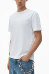 Alexander Wang white t-shirt unisexe en jersey de coton avec logo effet usé