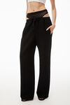 alexander wang layered track pant in denim washed black