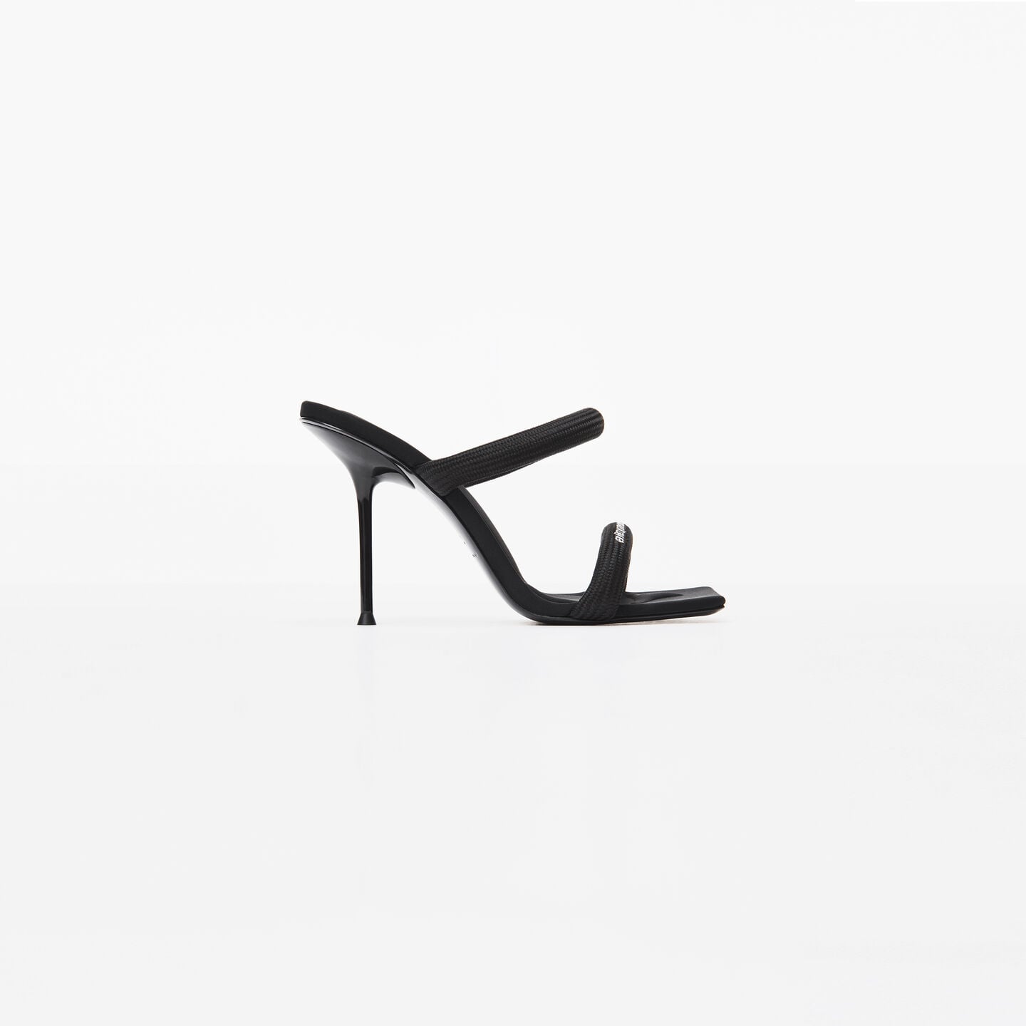Alexander Wang High Stiletto Heel Sandals With Tubular Webbing Straps In Black