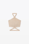 alexander wang 粘胶纤维针织徽标挂脖上衣 neutral