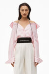 alexander wang carrot leg trouser in cotton tailoring snow white