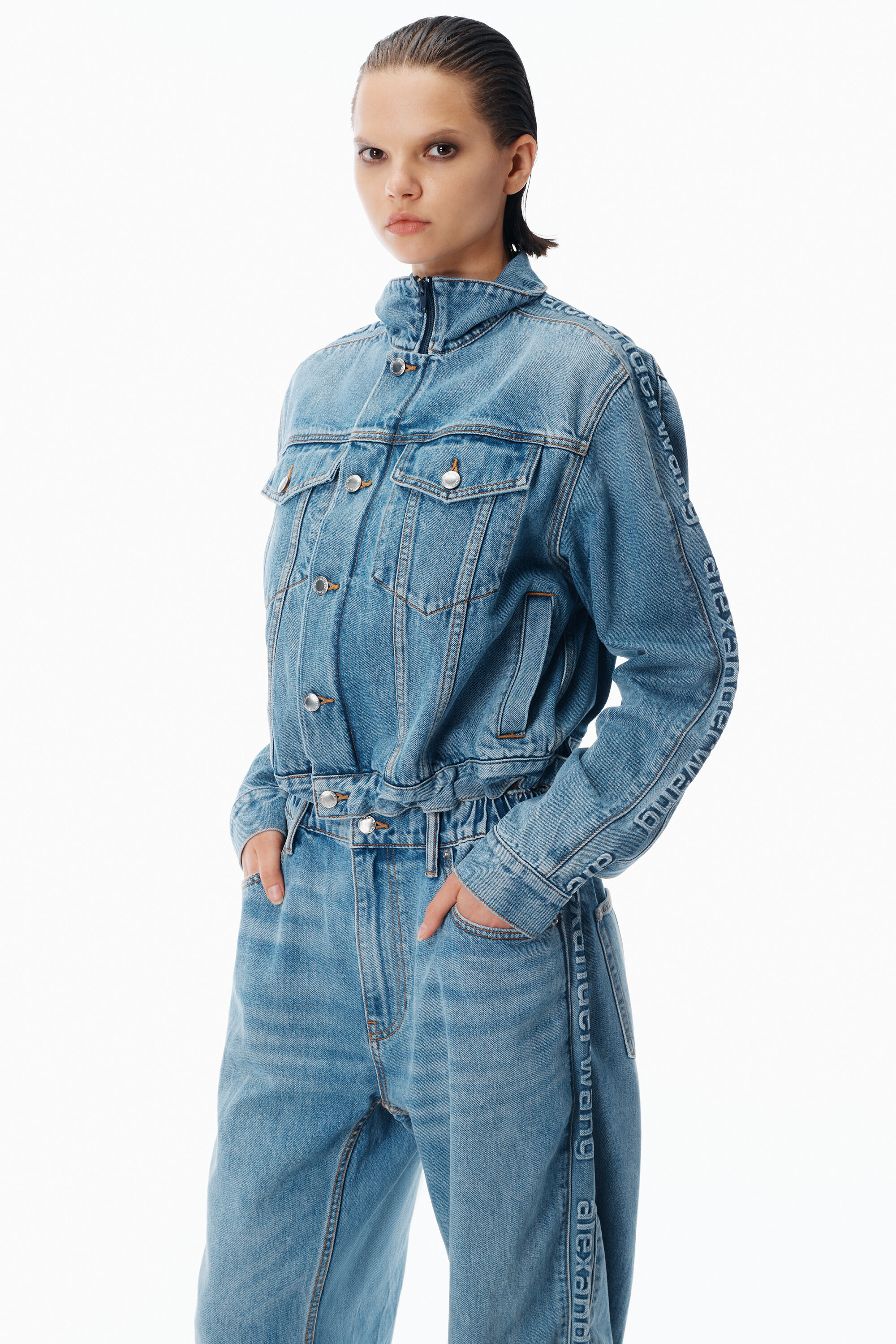 alexanderwang アレキサンダーワング エンボスロゴ デニム バルーン