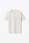 Alexander Wang light heather grey pocket tee in high twist jersey