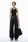 Alexander Wang grey aged logo-embossed balloon jeans