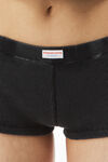 Alexander Wang washed black boy-shorts aus baumwollstretch in waffelstrick