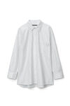 alexander wang crystal hotfix shirt in cotton white