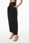 alexander wang carrot leg trouser in cotton tailoring black