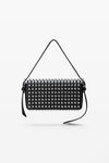 Alexander Wang black bolso ricco crown en piel con solapa delgada