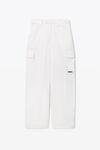 alexander wang 密织棉质工装裤 bright white