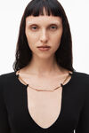 alexander wang 徽标铭牌美利奴羊毛 v 领套头衫 black