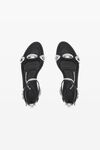 alexander wang dome goatskin leather sandal  black