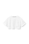 CROP POCKET TEE IN HIGH TWIST JERSEY