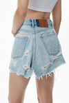 Alexander Wang light bleach deconstructed mini skirt in cotton