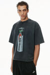 Alexander Wang washed black unisex battery logo-print graphic t-shirt