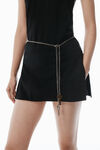 Alexander Wang black miniabito nero in lana elasticizzata con dettagli in metallo