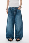 Alexander Wang vintage medium indigo 靛蓝色马克笔印花牛仔裤
