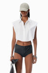 Alexander Wang white white button up shirt with logo nameplate
