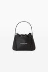 alexander wang ryan small nylon and leather satchel black