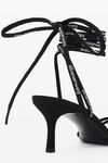 Alexander Wang black helix 65mm strappy mid heel sandal