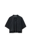 Alexander Wang black black logo cropped jersey tee