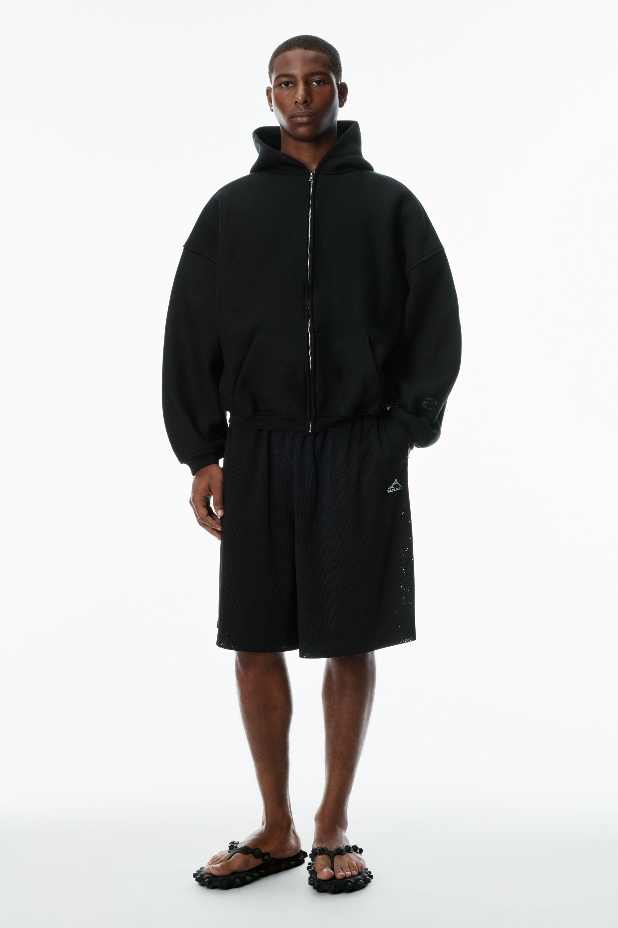 アレキサンダーワン　フーディーポンチョ alexanderwang アレキサンダーワング デンスフリース スター