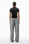 Alexander Wang washed nickel baby tee in plush velour