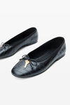 Alexander Wang black 黑色羔羊皮芭蕾舞平底鞋