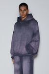 Alexander Wang washed purple unisex crystal hotfix hoodie