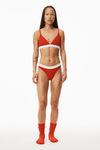 alexander wang thong in ribbed jersey red