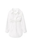 alexander wang 密织棉质系扣连衣裙 bright white