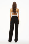 Alexander Wang black plissierte twillhose mit hohem bund