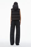 Alexander Wang black 短款格纹羽绒背心