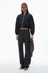 Alexander Wang black 徽标刺绣飞行员夹克