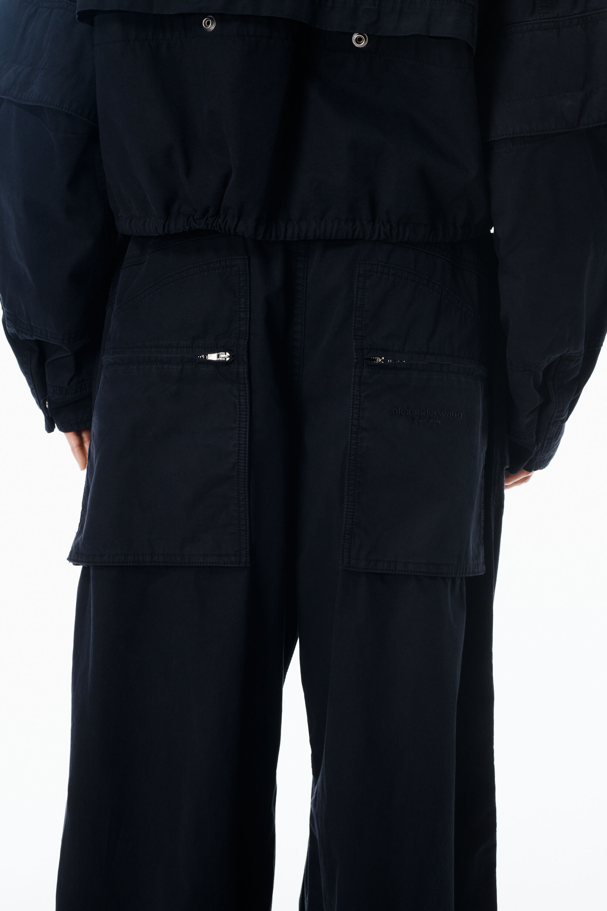 Cargo Pant cotton mid-rise in WASHED BLACK | alexanderwang®