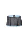 Alexander Wang grey melange/oxford blue grey wool-blend miniskirt