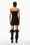 alexander wang 密织粘胶镂空迷你连衣裙  black