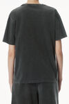 Alexander Wang faded black distressed logo cotton tee