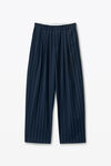 Alexander Wang navy/grey pinstripe tropical wool stretch pant