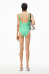 alexander wang bodysuit in textured jacquard jersey mint julep