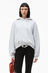 PUFF LOGO HOODIE IN STRUCTURED TERRY  