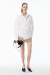 Alexander Wang white pre-styled mini wrap dress in twill
