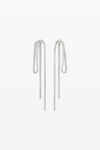 alexander wang crystal bow earrings in crystal mesh silver