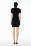 Alexander Wang black black wool-blend hotfix miniskirt