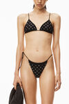 alexander wang hotfix bikini bottom in contour swim black