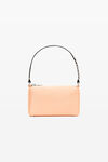 alexander wang heiress medium pouch in satin faded neon orange