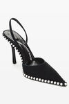 Alexander Wang black black suede tia slingback